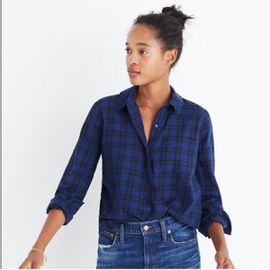 Madewell Wrap Front Plaid Shirt